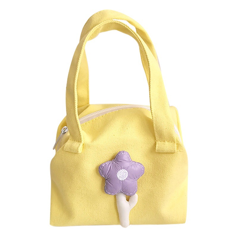 Amazon suministro transfronterizo/pequeña flor bolsa de tela para caminar bolsa de mano bolsa de almacenamiento portátil bolsa de lona portátil fresca