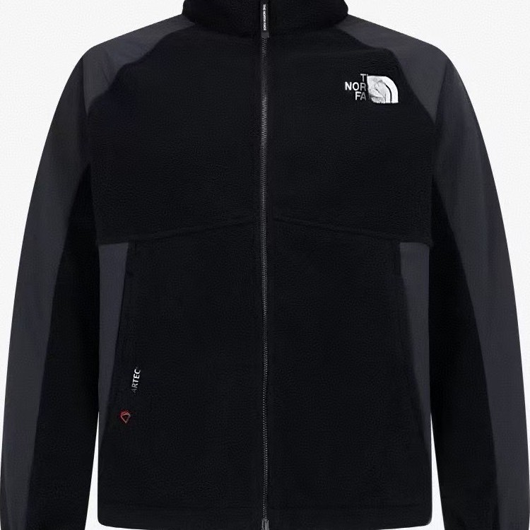 North BM style embroidered print spring and autumn new fleece-lined jacket men's casual cardigan windbreaker