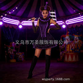 万圣节成人小丑服装马戏团断魂小丑连衣裙cosplay欧美跨境演出服