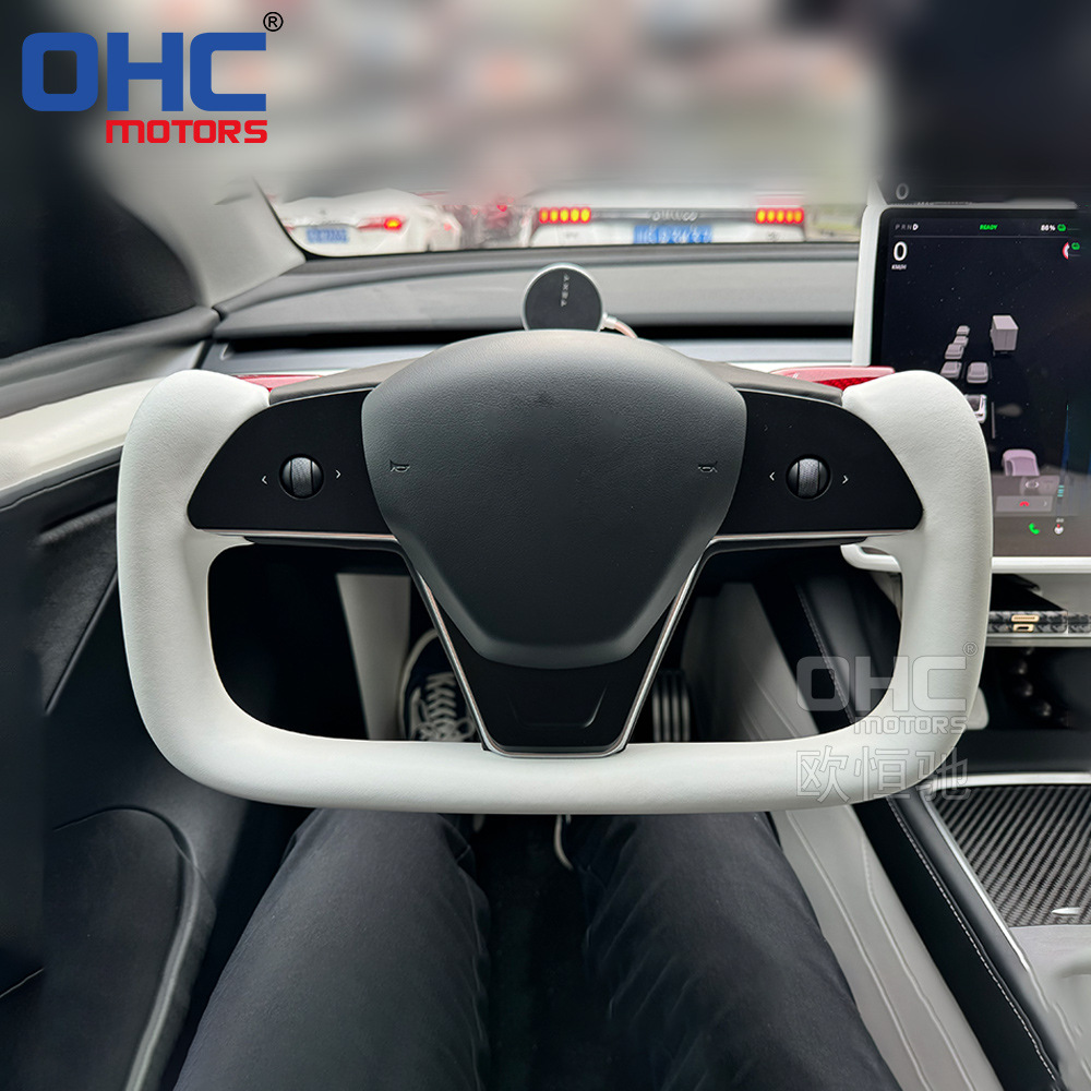 Directly Shipped from the Us Warehouse, Suitable for Tesla Yoke Steering Wheel, Tesla Model 3/Y Car-Style Steering Wheel