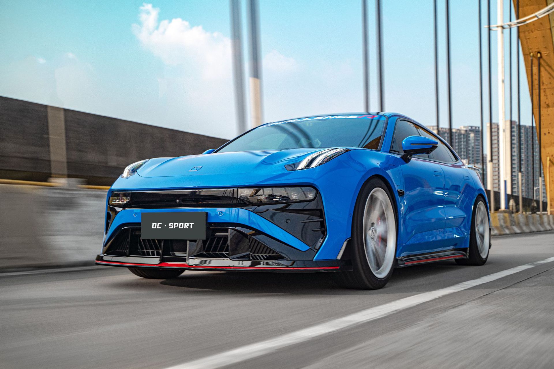 Suitable for 21-26 model Zeekr 001 DC model wide-body modification front spoiler, side skirts, rear lip, and sporty rear wing kit