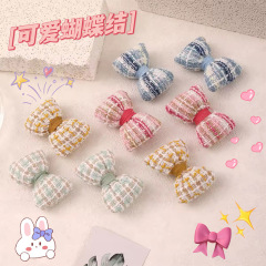 小さい清新な綿の縄の格子の布芸は綿の蝶結びの頭の縄の髪飾りの部品の服の靴のdiyのアクセサリーのアクセサリを満たします。