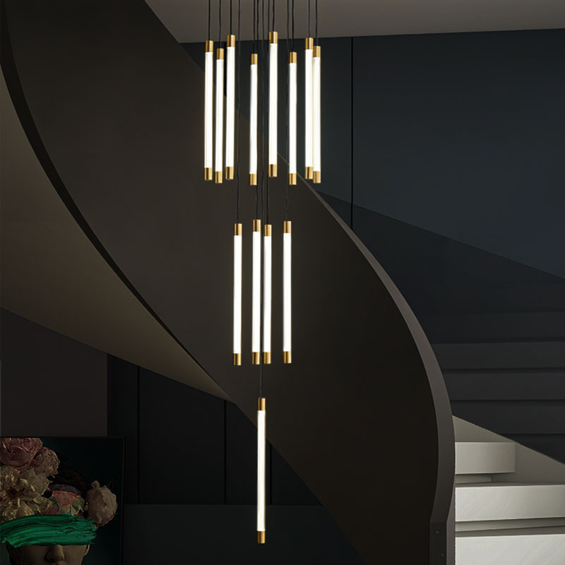 Landelier creativo de un candelier de apartamento de una longitud luminosa generación de 360 candelier villa LOFT escalera personalidad moderna