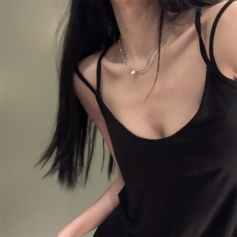 685 블랙 서스펜더 스커트 [가슴 패드 포함]