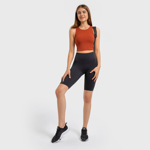 A new model of drop-shipping sports vest with chest pad for women, shock-proof and beautiful back elastic slimming sports sleeveless yoga wear