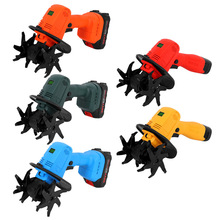 锂电割草机松土机 充电式家用旋耕机手持便携电动锄头 花园微耕机