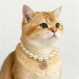 甜美公主星月宠物项链水钻吊坠手工串珠项圈跨境颈圈猫猫狗狗饰品