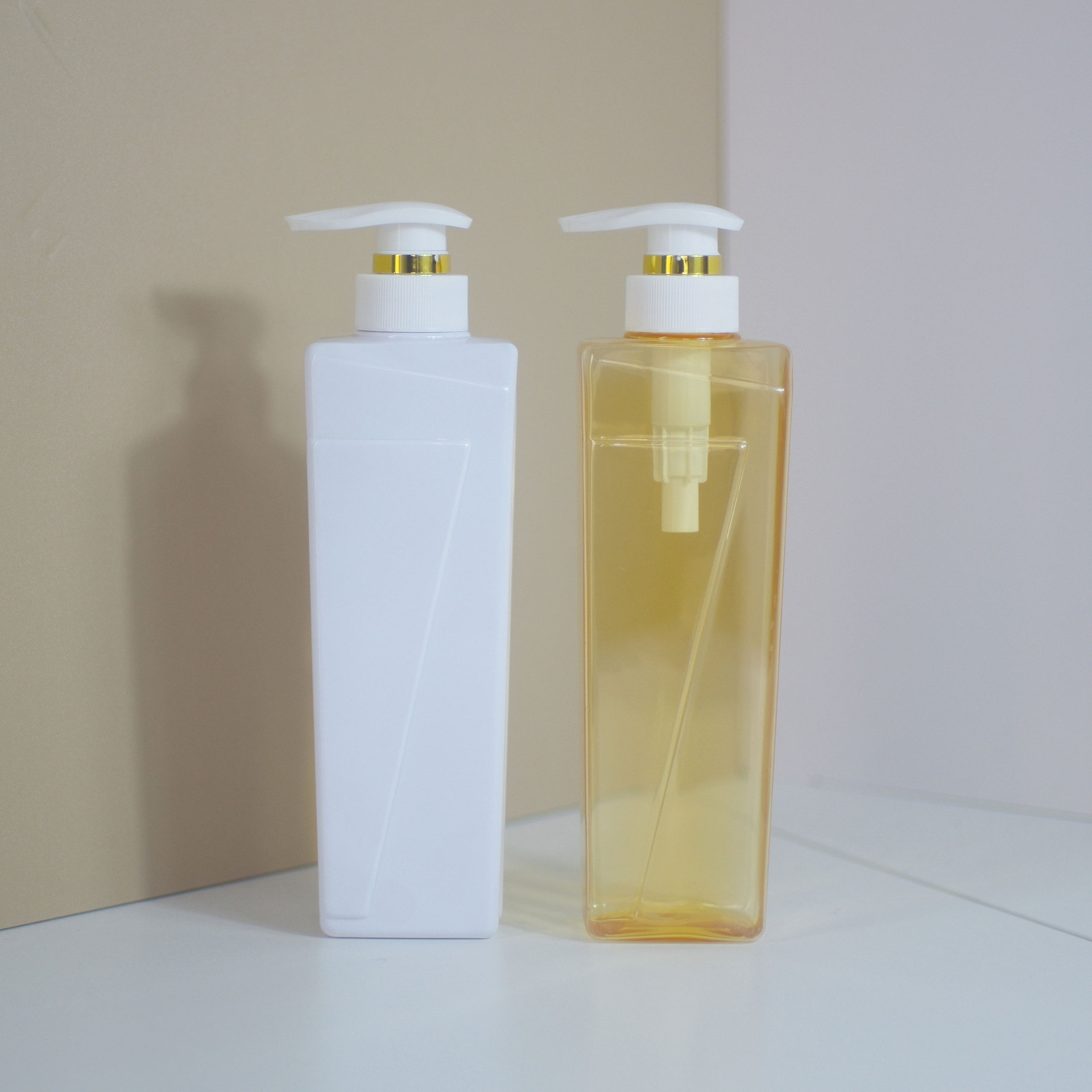 工厂批发500ml洗发水瓶pet塑料瓶方形沐浴露分装瓶支持拿样瓶子