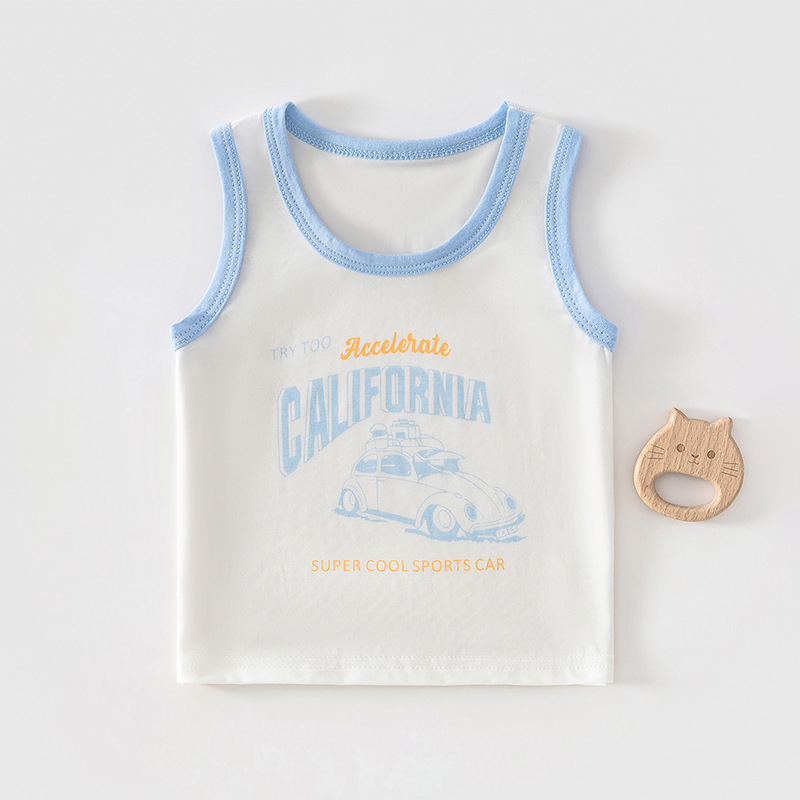 Summer Vest-Blue Car