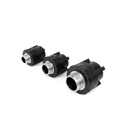 HDPE external wire direct 20-110 socket type new material PE pipe fitting PE external threaded joint water pipe fitting