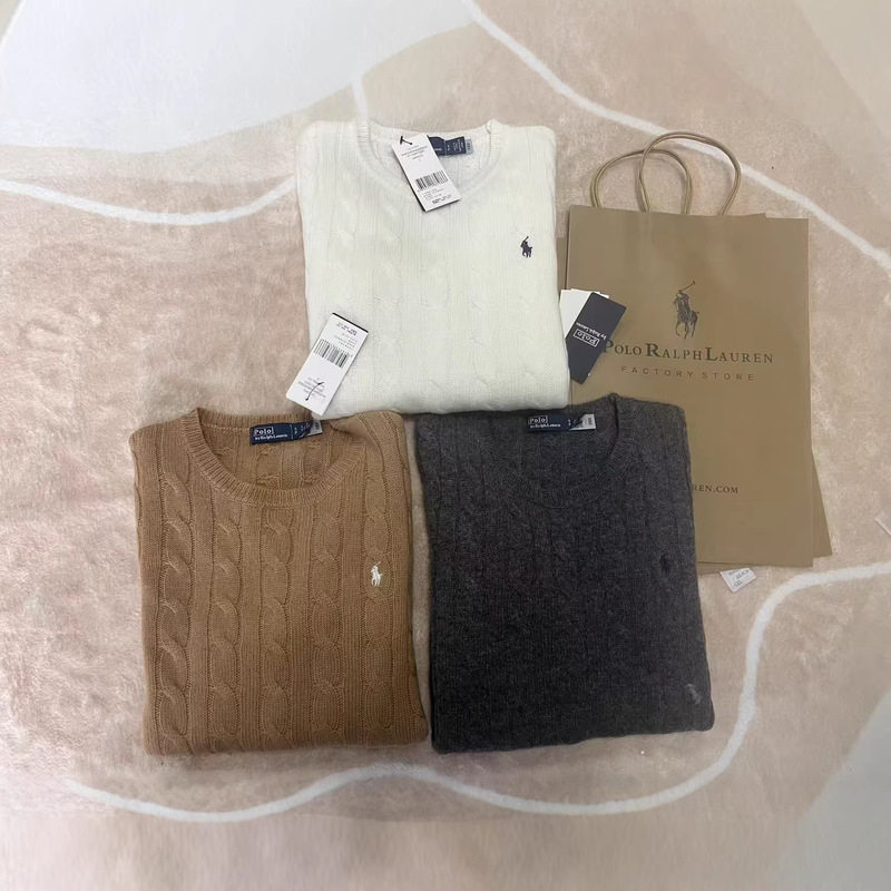 High-Quality Rl Ralph Lauren Pony Logo 80% Wool 20% Cashmere Classic Cable Knit Wool Cashmere Style High-Quality Rl Ralph Lauren Pony Logo 80% Wool 20% Cashmere Classic Cable Knit Wool Cashmere Style