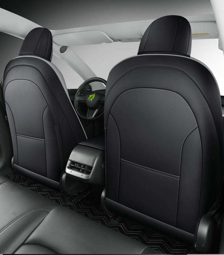 Tesla Model 3 Special Nappa Leather Car Seat Cushion, Universal for All Seasons, Fully Enclosed Seat Cover, Breathable Seat Cushion