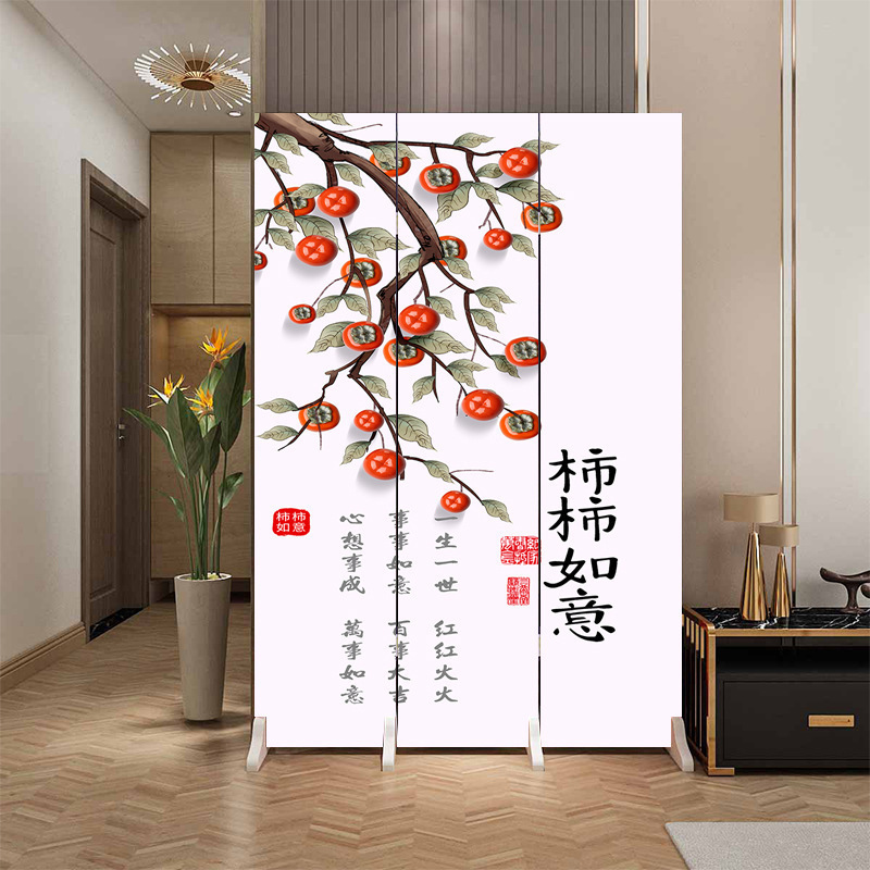 Fábrica directa de entrada doméstica china en la puerta frente a la partición de la sala de estar de la oficina del dormitorio cubierta plegable móvil