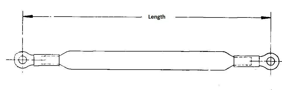 [PHILLIP CABLE 1" Flat Tinned Braid with 3\/8, 5\/16 term]