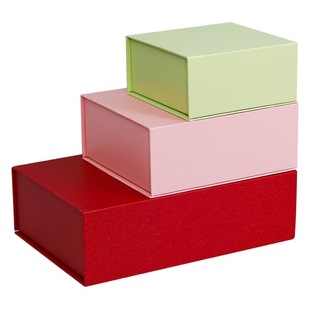 Advanced sense gift box custom packaging box big ins wind graduation season gift box logo red heaven and earth cover custom