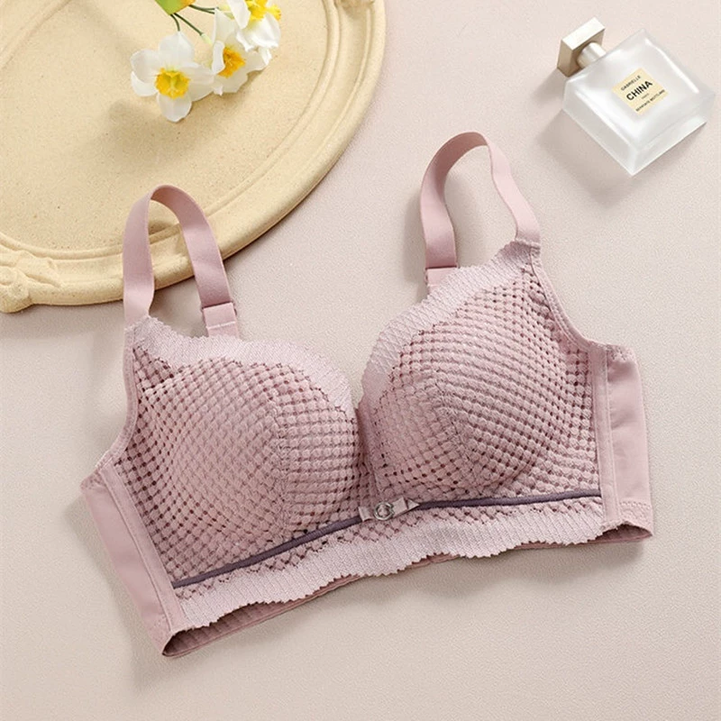 Lace thin comfortable breathable wireless bra, supporting bra top, underwear