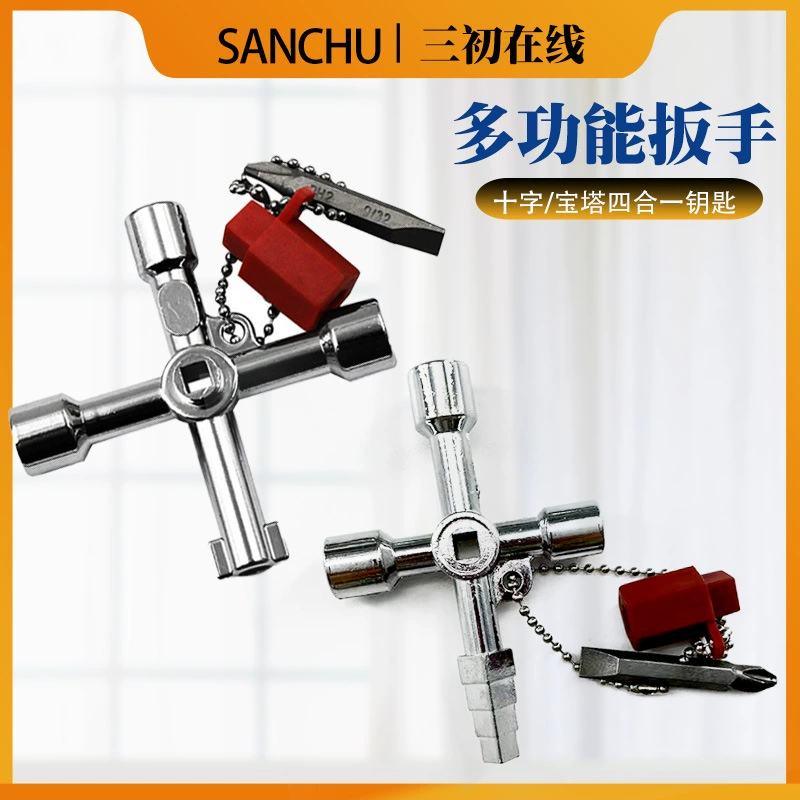 Внутренний треугольник «Четыре в одном» Четырехугольный ключ Ключ Клапан лифта Медвежий инструмент Пагода Винт Phillips