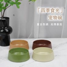 新款宠物密胺碗狗碗猫碗宽口防打翻宠物食盆喝水碗狗盆食具批发