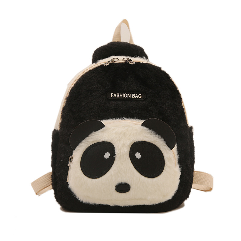 2025 nueva mochila infantil de peluche jardín de infantes caricatura lindo panda pequeña mochila mini mochila bebé