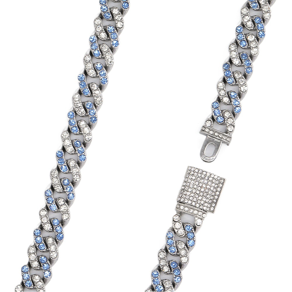 Collar de Europa y América hip hop 11mm caja hebilla Miami industria pesada frío estilo cubano cadena collar hip hop collar de los hombres