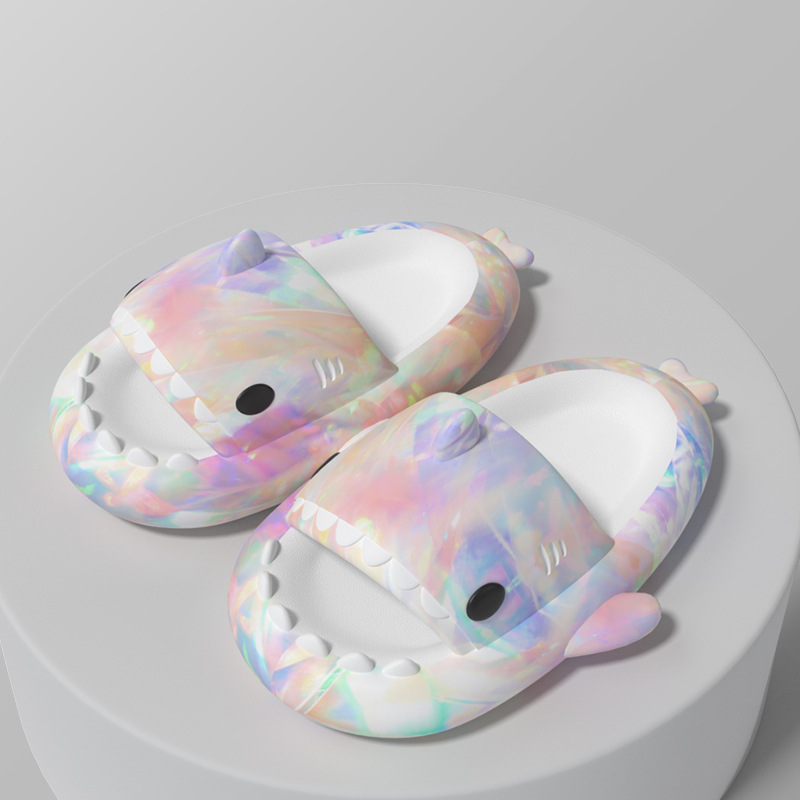 Stepping On Shit Shark Head Slippers Summer Couples Anti-slip Thick-soled Slippers For Women Indoor Anti-slip4.0 Slippers For Men