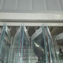 窗帘滑动连体推拉门帘折叠帘空调帘透明PVC塑料保暖防风挡风隔断
