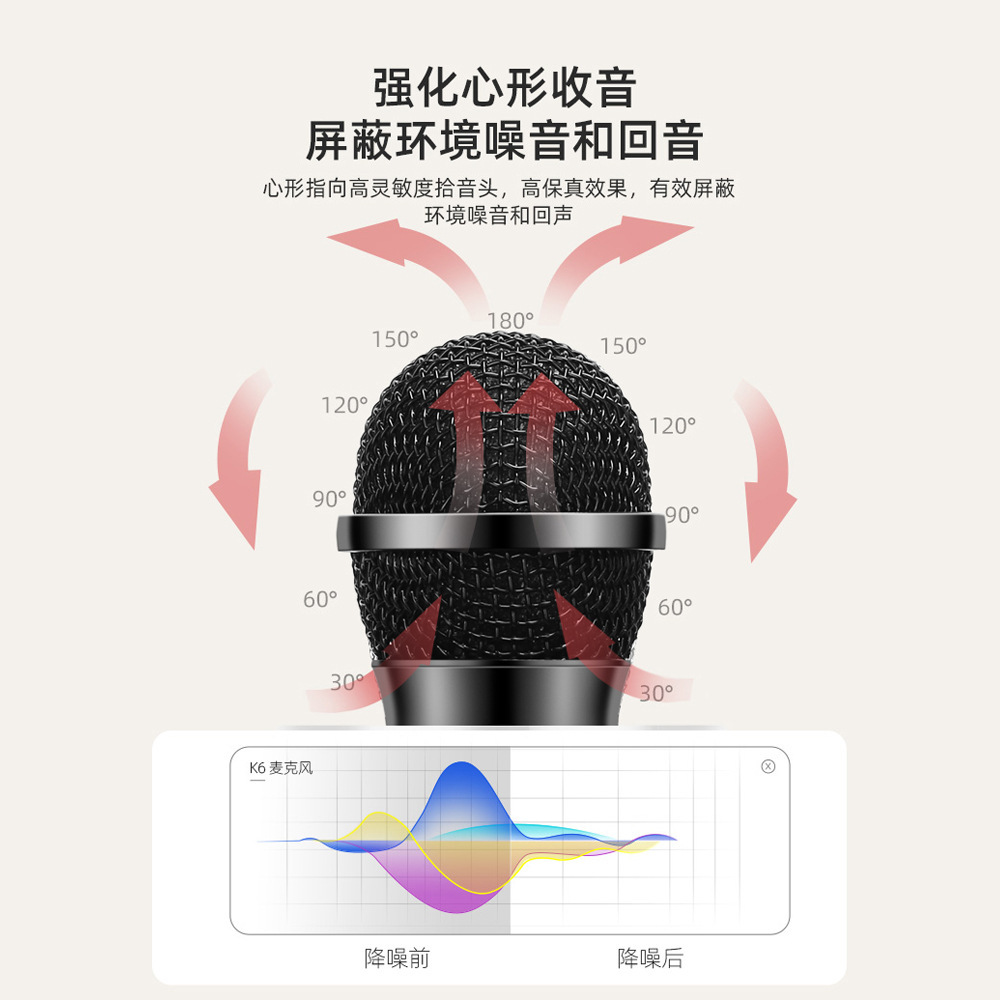 Caliente WS858 micrófono de mano KTV teléfono móvil karaoke micrófono portátil inalámbrico Bluetooth karaoke tesoro fábrica al por mayor