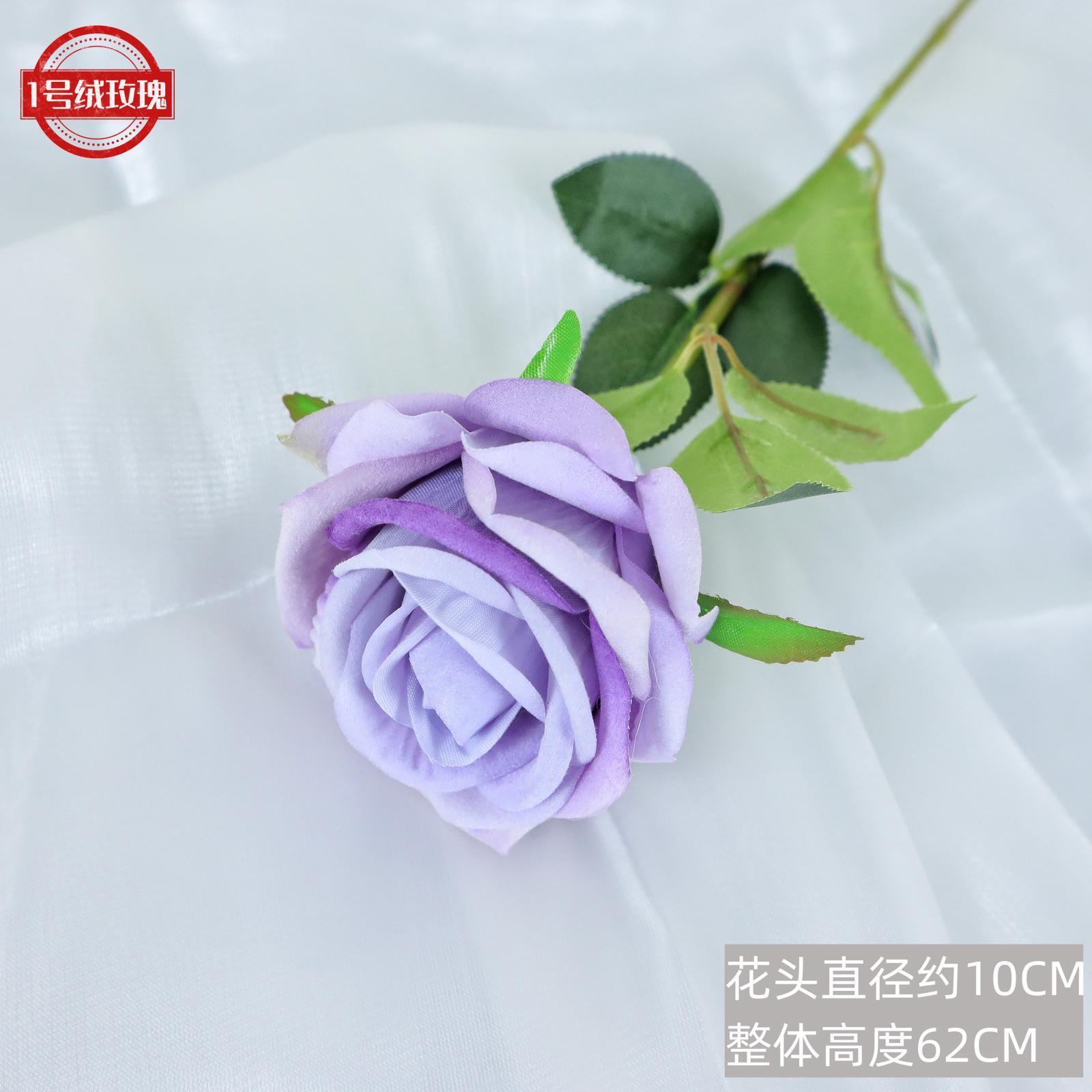 Rosa artificial sensación franela Rosa flor artificial ramo de la boda flor artificial Flor de seda hogar de gama alta al por mayor