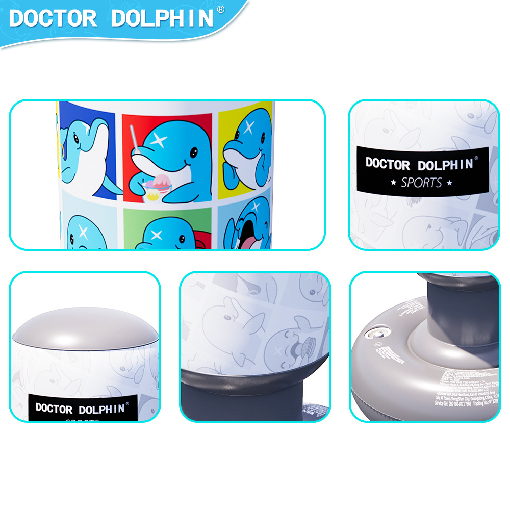 Doctor Dolphin | Vaso inflable para niños 120cm columna de boxeo para niños columna de boxeo inflable Vaso de boxeo rojo