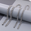 Men's retro double-sided fashionable necklace stainless steel, black chain