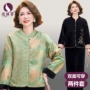 妈妈中老年刺绣丝绒上衣