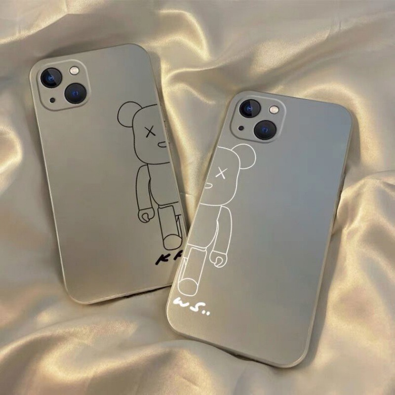 tide brand kaws electroplating silver apple 14promax mobile phone case iPhone13 silicone soft case 11 new xs