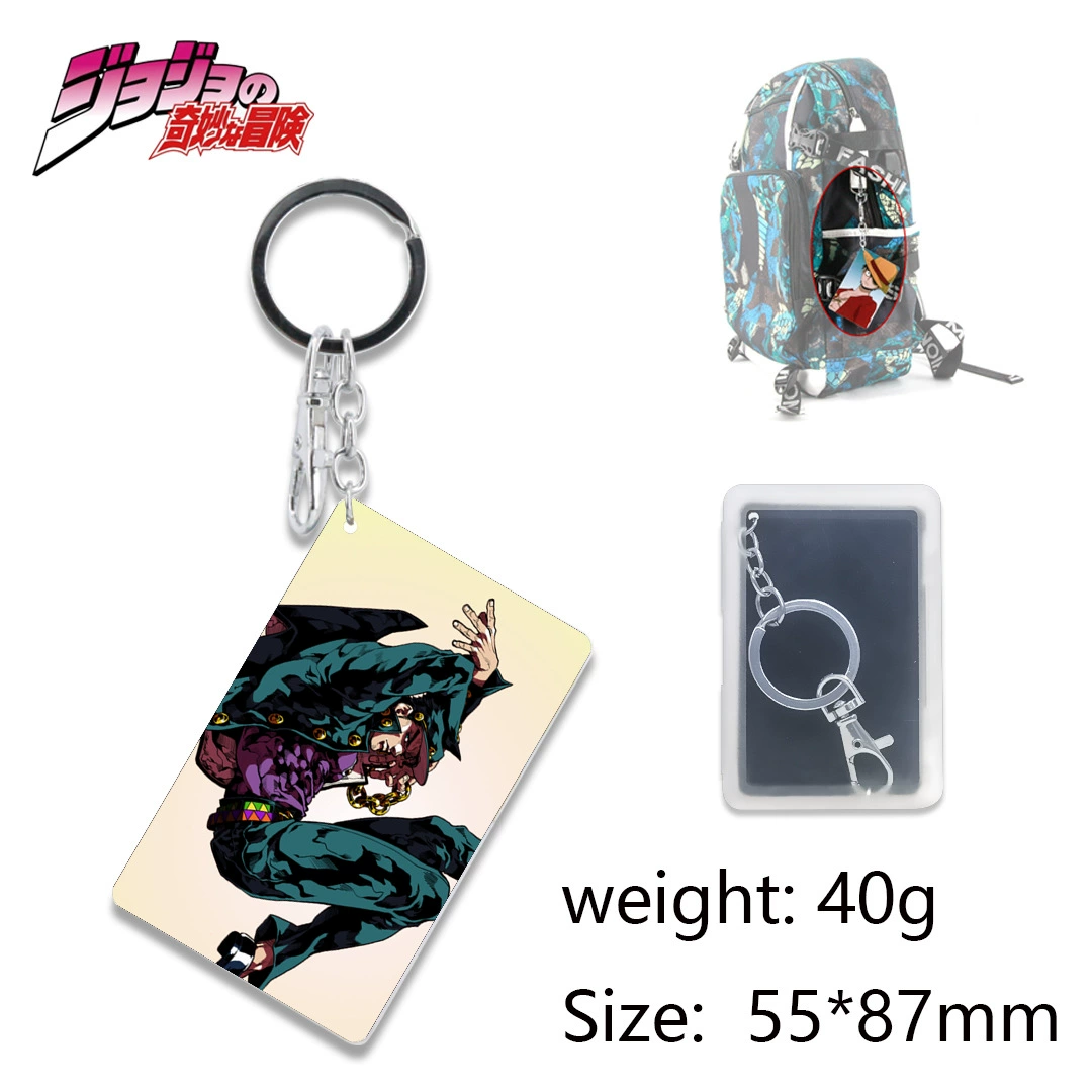 Рюкзак-кинематограф_JOJO's Bizarre Adventure Аниме Мультфильм Модный кошелек Подвеска Брелок Тэг Простое украшение Изображения