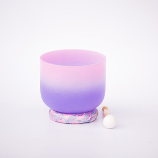 Pink Purple Rainbow Crystal Bowl yoga Bowl Music Bowl send bat