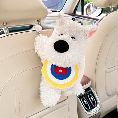 creative multi-functional storage bucket, Car tissue box/set - puppy-tissue-box-yellow-princess-style