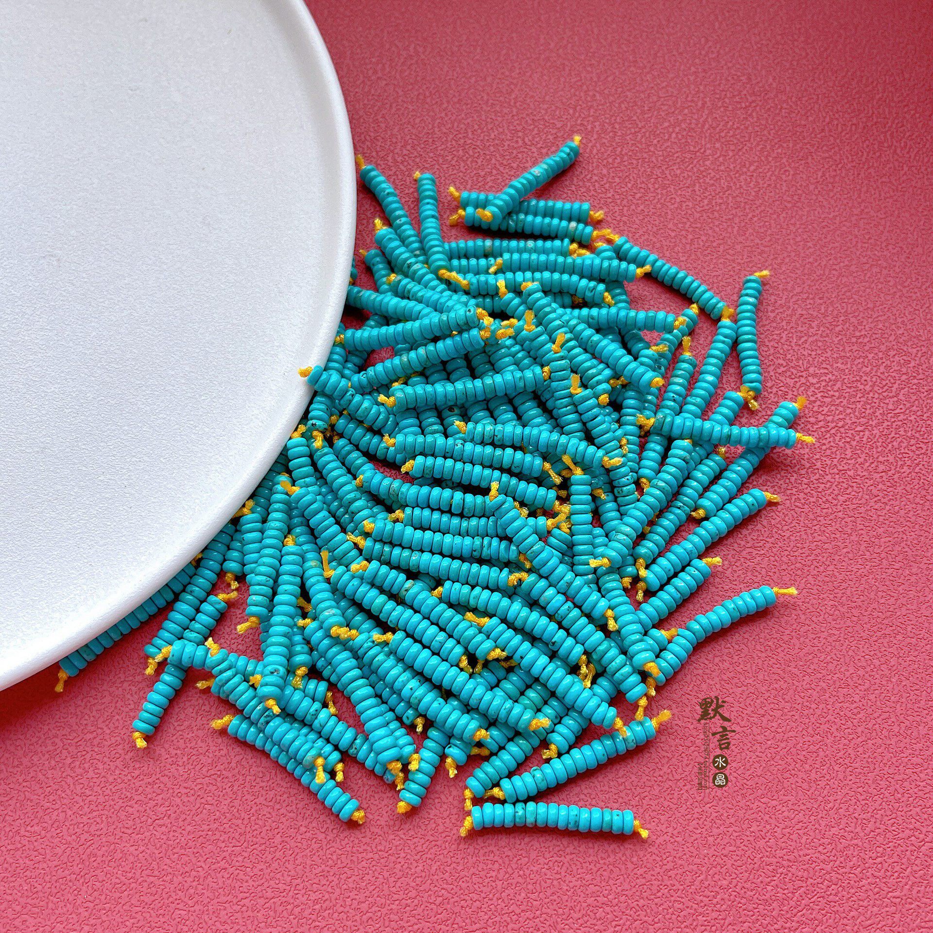 Turquoise Loose Beads, Spacer Beads, DIY Jewelry Accessories, Bead Spacers, Wire, High-Quality Porcelain, Bodhi Accessories