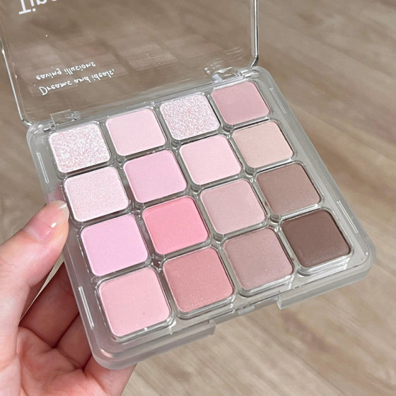 TINGPHE16 color eye shadow plate pearlescent dumb pink earth brightens daily light makeup low saturation nude pseudo plain