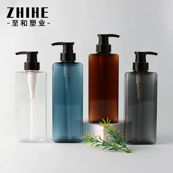 Spot 400-500ml Body Lotion Square Bottle Pet Plastic Sub-Bottle Shower Gel Shampoo Push-Type Lotion Bottle