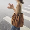 Solid color large bag brown - sold out