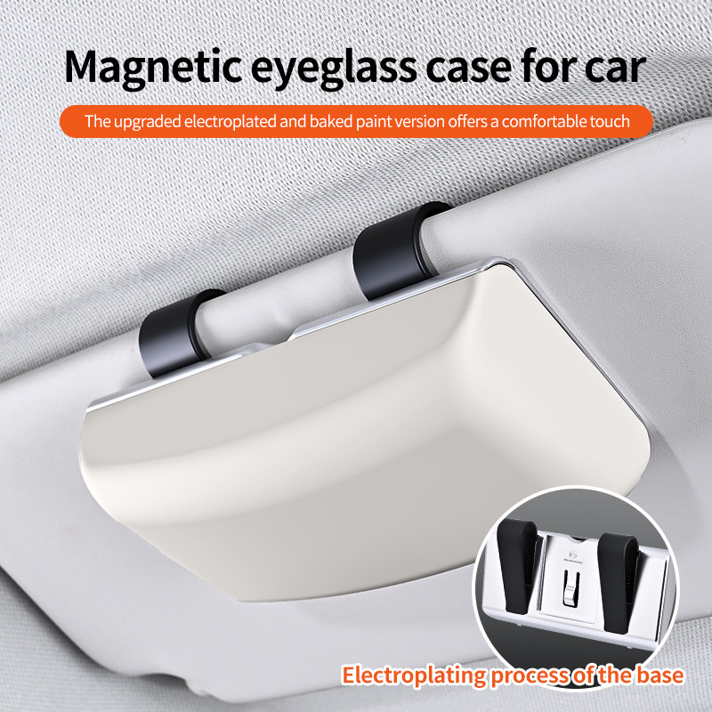 Car-Mounted Glasses Case, Multifunctional Storage, Car Sun Visor Glasses Case, Car Glasses Holder, Sunglasses, Cross-Border