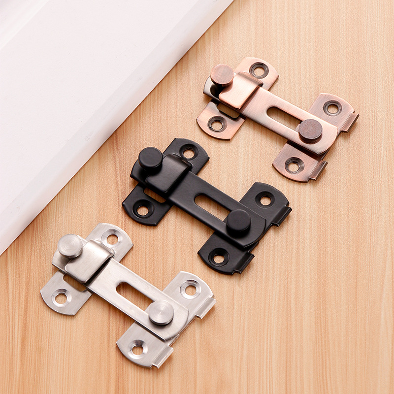 Stainless steel door buckle 90 degree right angle sliding door buckle latch pet cage safety door latch anti-theft safety lock