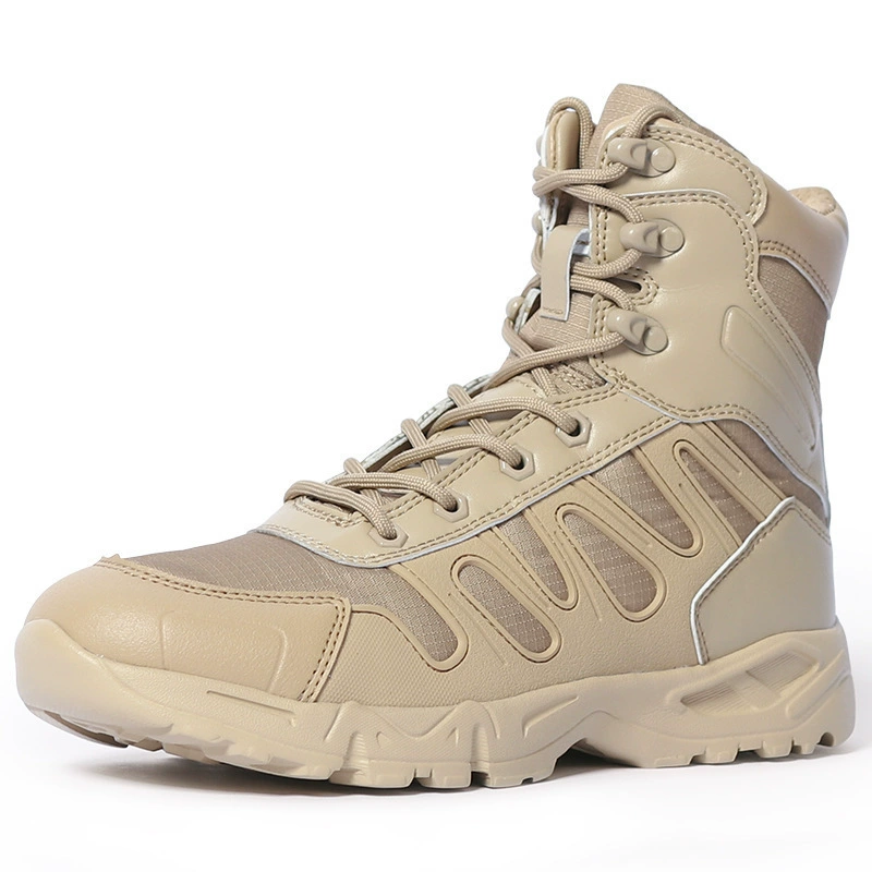 High shock‑absorbing outdoor boots, breathable mesh, ankle support, sizes 38–46