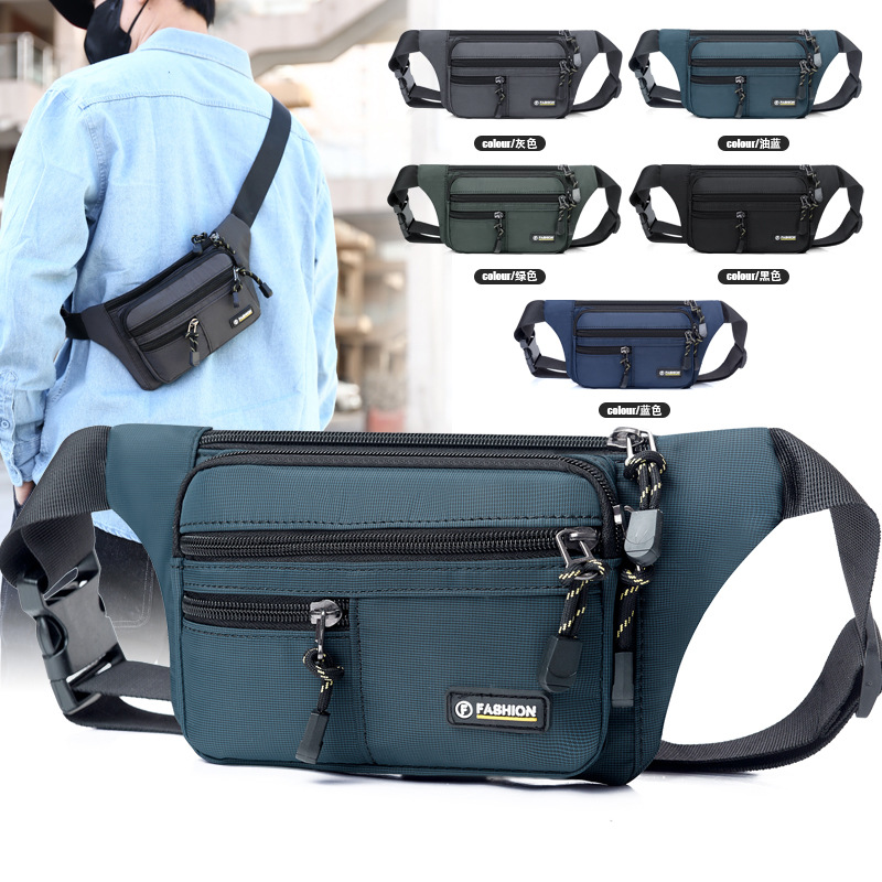 Moda nueva bolsa de cintura para hombres mochila multifuncional para viajar en bicicleta bolsa de pecho deportivo multicapa de hombro mochila