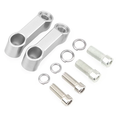 screw bracket widened bracket, Motorcycle Safety Supplies - mirror-extension-m10-silver