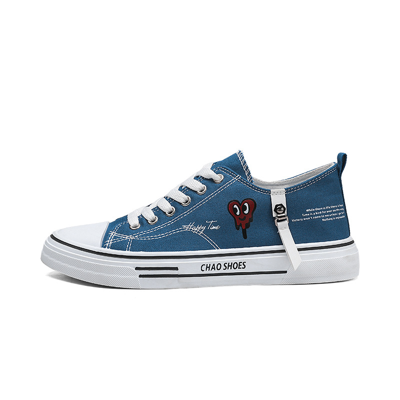 2024 verano nuevo lienzo de graffiti deportivo ocio transpirable tendencia versátil zapatos de skate para hombres
