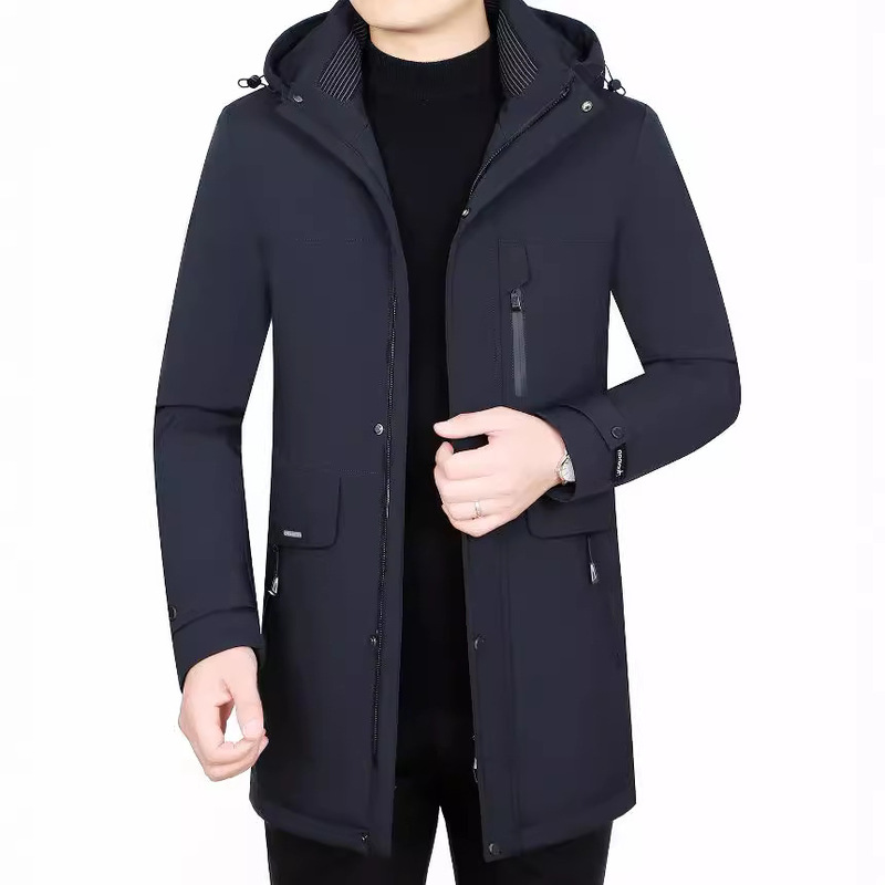 Down Jacket Men's Short Winter Middle-aged Men's Slim-fit Thickened Men's Jacket Dad's Winter Clothes Men's Hooded Down Jacket