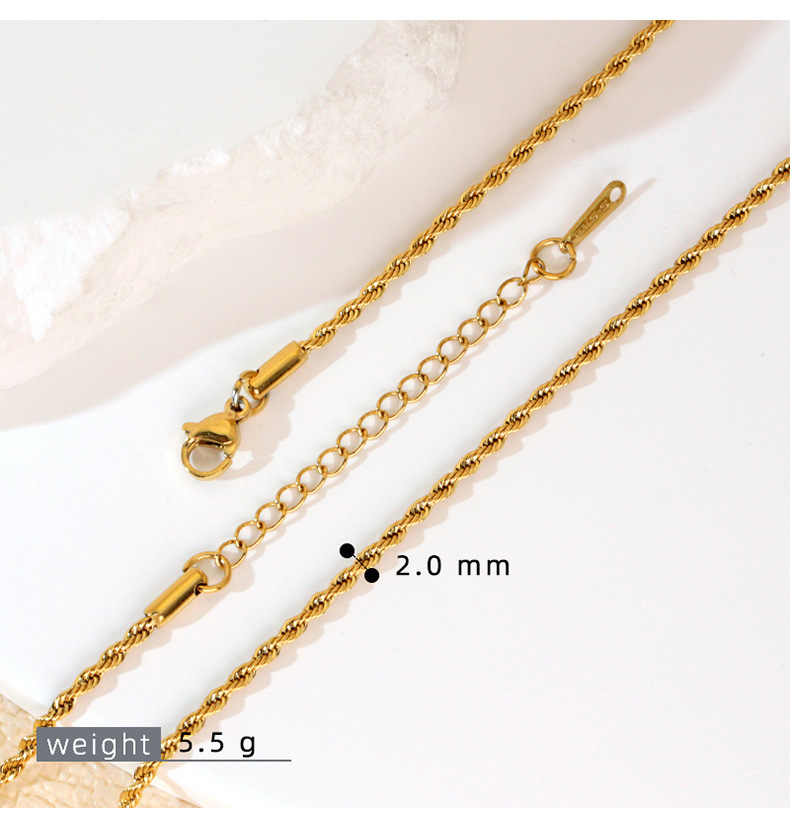 ball chain, Cord In Chain, snake chain Chain Type 10 PCS/Package 304 Stainless Steel Ball Chain Cord In Chain Snake Chain Diameter 2mm Chain Necklace Chain IG Style Geometric