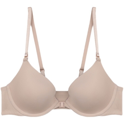 Japanese seamless underwear for women with small breasts, push-up front buckle, thin underwired sports anti-sagging bra for big breasts showing off small breasts