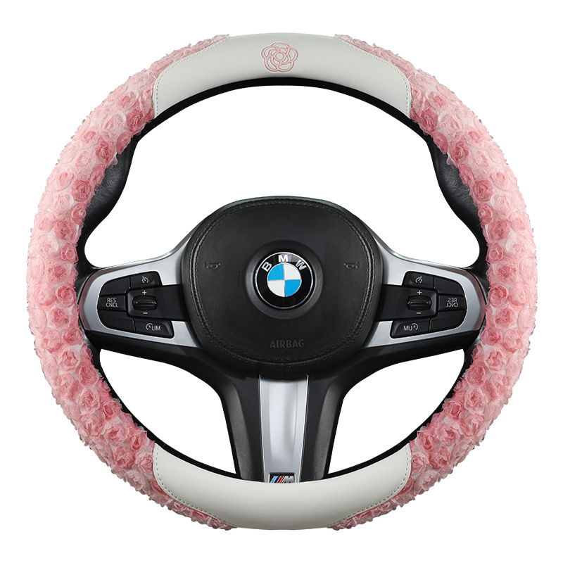 2025 nueva funda para volante Four Seasons Cuero universal antideslizante y resistente al desgaste Tienda de la diosa del encaje de verano Venta caliente