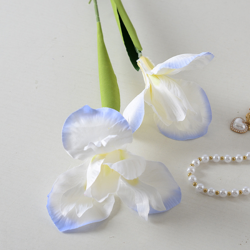 Flor artificial flor azul material boda salón decoración del hogar Rosa artificial Flor de plástico al por mayor